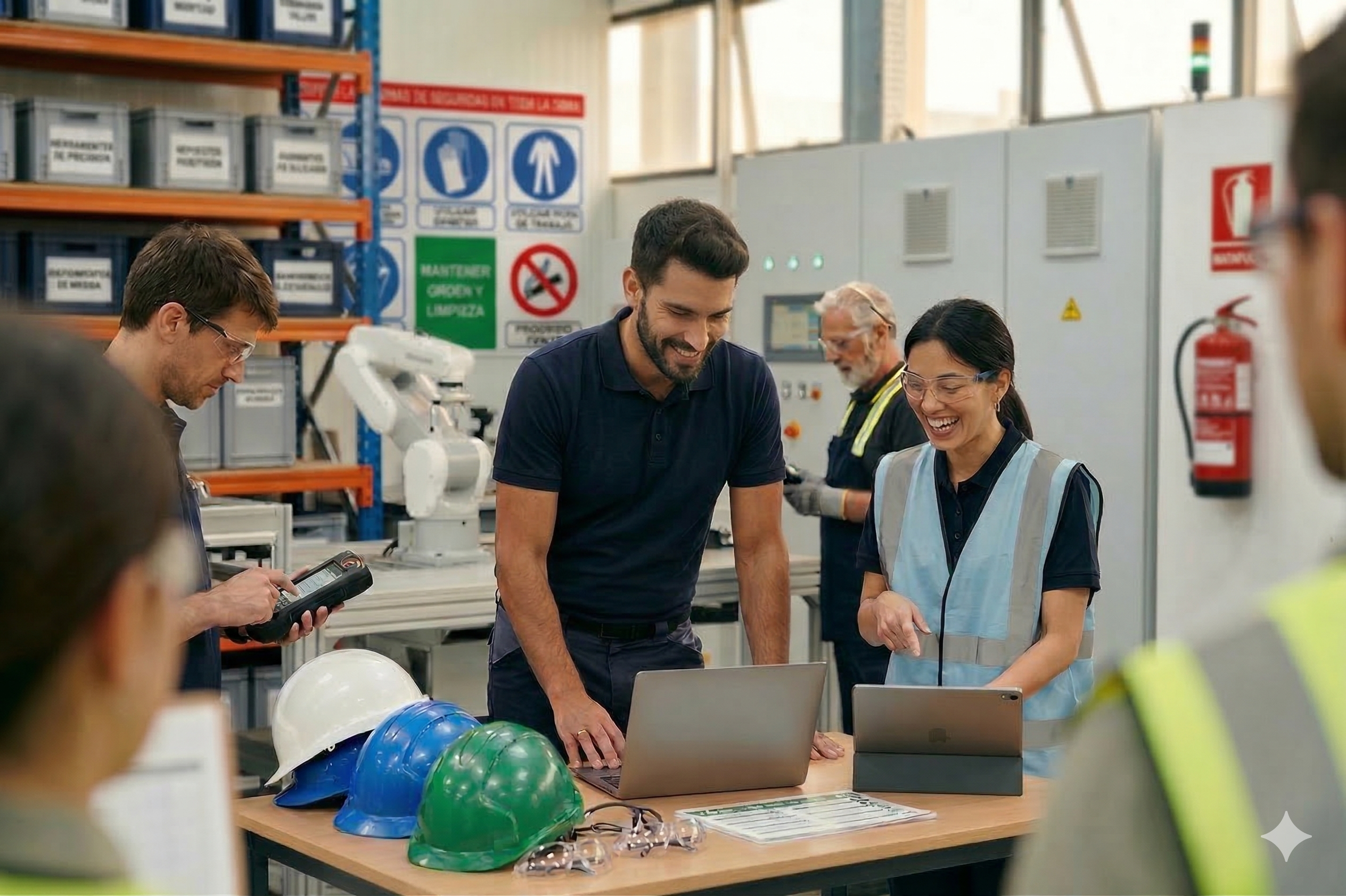 Equipo multidisciplinario de EHS colaborando